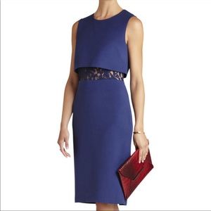 BCBGMAXAZRIA blue midi dress. Size 2.